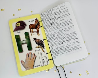 Diario de lenguaje de señas hecho a mano H&O OOAK