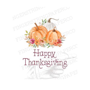 Watercolor Thanksgiving Pumpkin Card Printable