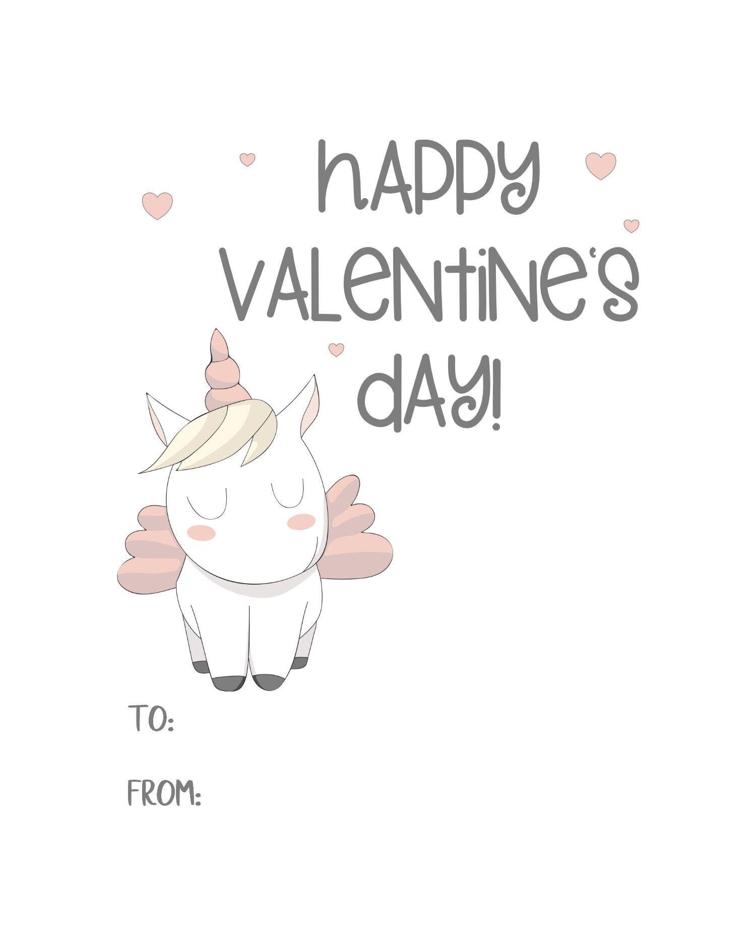 Unicorn Valentine's Day Cards Digital Download - Etsy