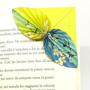 3 Segnalibri foglie origami / Idea regalo