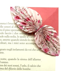 3 Segnalibri foglie origami / idea regalo