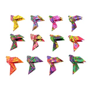12 Piccole Colombe origami Kaleidoscope/ Decorazione / idea regalo