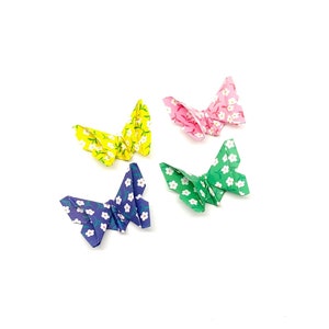 4 Farfalle origami piccole/Fantasia margherite/ 5cm