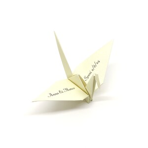 10 Gru crema personalizzata sposi/Stampa ecologica