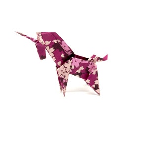 1 Unicorno origami piccolo 7,5cm / idea regalo / decorazione