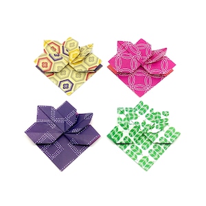 4 Segnalibri origami / Japanese Designs / Fiori / Idea regalo