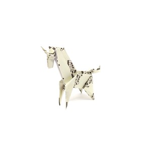 1 Unicorno origami piccolo 7,5cm Fantasia Musica / idea regalo / decorazione