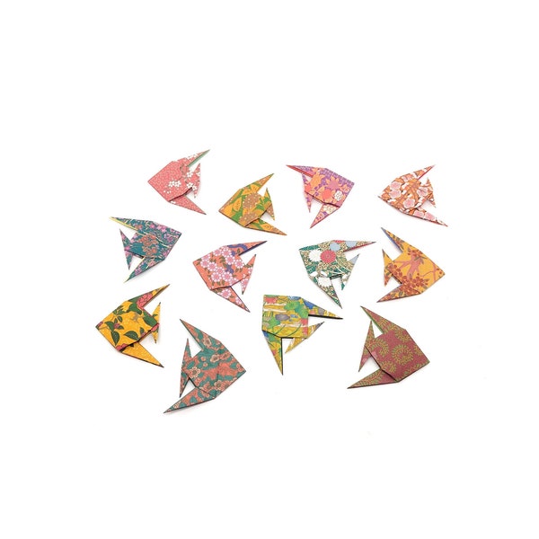 12 petits poissons en origami / washi japonais