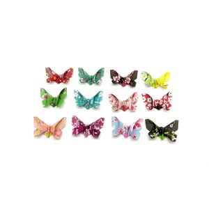 12 Farfalle origami piccole/Fantasia cherry blossoms/ 5cm