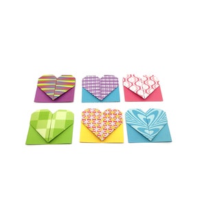 6 Segnalibri origami Cuore