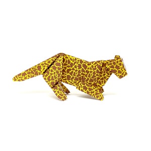 1 Leopardo origami / Idea regalo / decorazione / Stampa ecologica