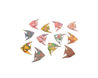 12 small origami fish / Japanese washi