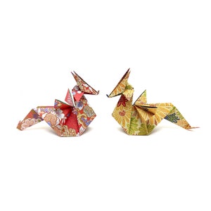 2 Draghi Kimono flowers origami piccoli/ idea regalo / decorazione / tradizionale
