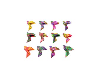 12 Small Origami Kaleidoscope Doves