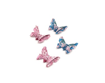 4 Small Origami Butterflies/Cherry Blossoms/5 cm