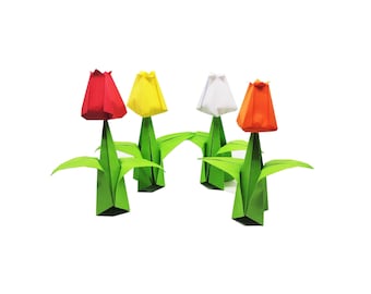 8 Origami Tulips