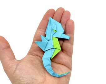 1 Hippocampe origami moyen / idée cadeau / hippocampe