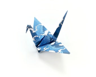 10 Japanese wave cranes2/Ecological print