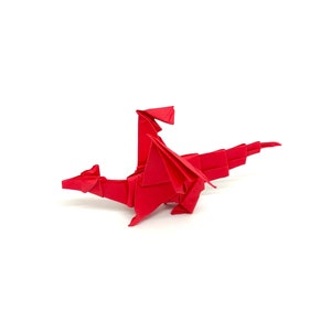 1 Red origami dragon image 4