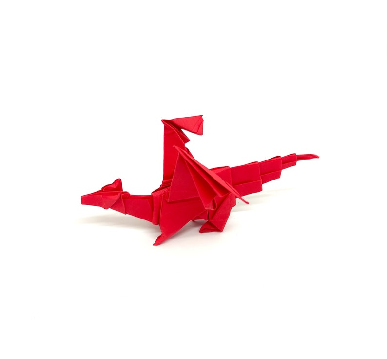 1 Red origami dragon image 4