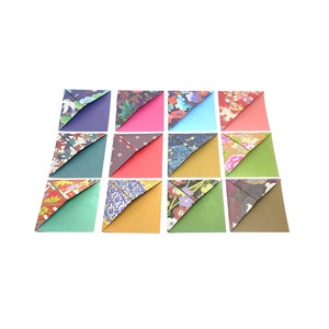 12 Segnalibri origami angolo Washi patterns