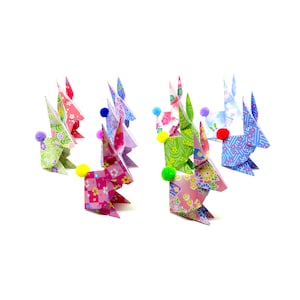 10 conigli origami grandi fantasia timida primavera / Idea regalo / Decorazione di Pasqua / Stampa Ecologica