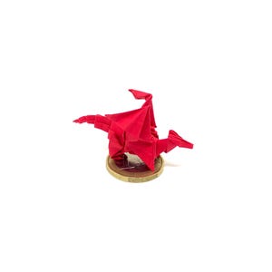 1 Mini Drago origami rosso / mini origami