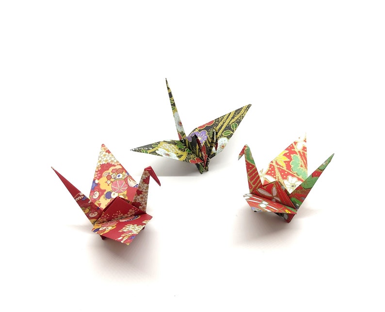 12 Japanese Cranes Washi patterns 12 Patterns image 4