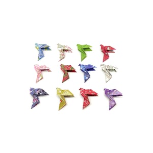 12 Piccole Colombe origami / Chiyogami patterns / Idea regalo / segnaposto