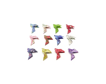 12 Small origami doves / Chiyogami patterns / Gift idea / placeholder