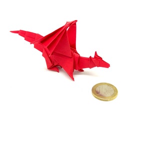 1 Red origami dragon image 6