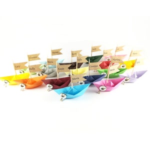 10 Barchette origami personalizzate piccole / 7 cm