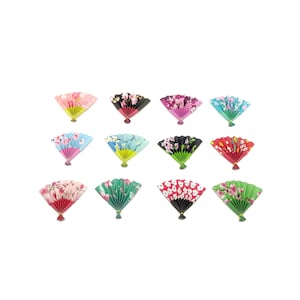 12 petits éventails japonais / Idée cadeau / Décoration / Marque-place