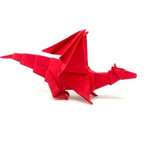 1 Red origami dragon image 2