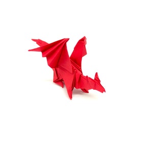 1 Red origami dragon image 5