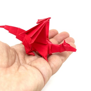 1 Red origami dragon image 7
