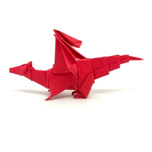 1 Red origami dragon image 3