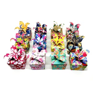 12 Scatole Origami fantasie miste flower / Stampa ecologica / idea regalo