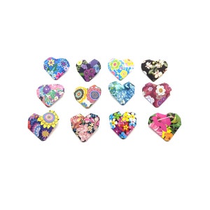 12 Cuori paffuti piccoli Flower patterns