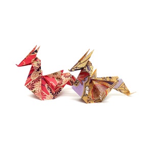 2 Draghi Kimono flowers origami piccoli/ idea regalo / decorazione / tradizionale