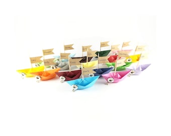 30 Small Personalized Origami Boats / 7 cm