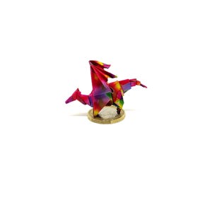 1 Mini Drago origami rosso / mini origami