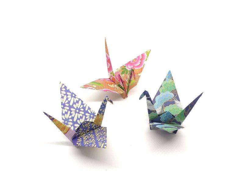 12 Japanese Cranes Washi patterns 12 Patterns image 8