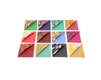 12 Marque-pages d'angle Origami Motifs Kimono / idée cadeau / marque-page manga