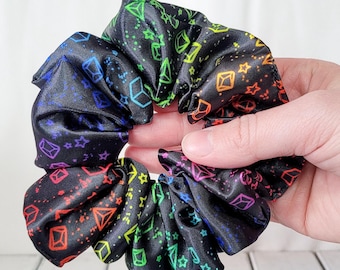 Rainbow Roll Dice Scrunchie