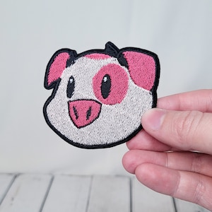 Demon Pig Iron On Patch