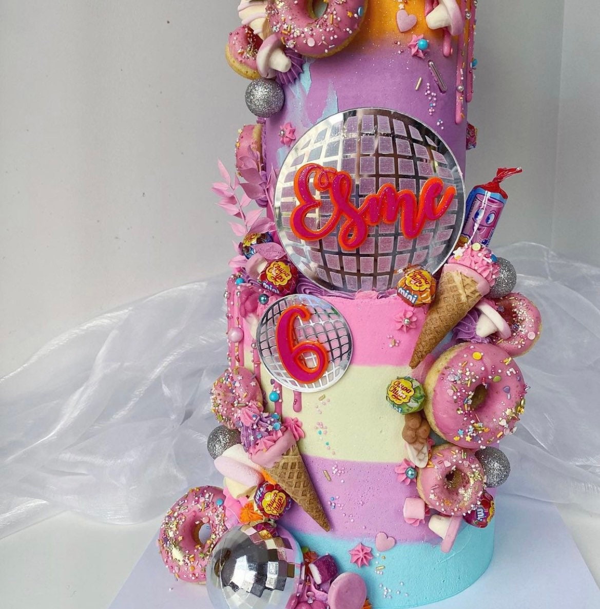 Disco Ball Cake Topper Disco Cake Topper 80s Cake Topper Etsy UK