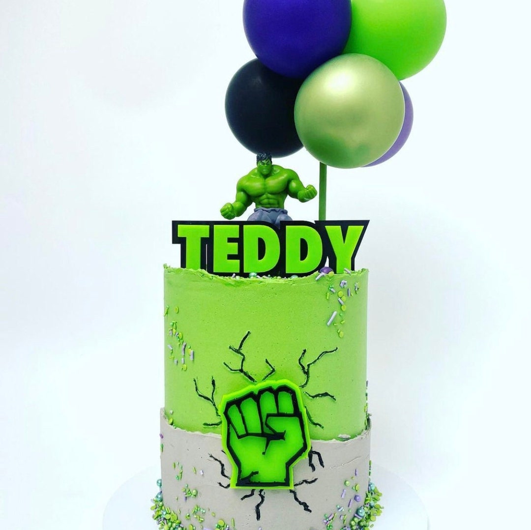 Hulk Cake Topper Hulk Party Marvel Party Cake Accessories Etsy