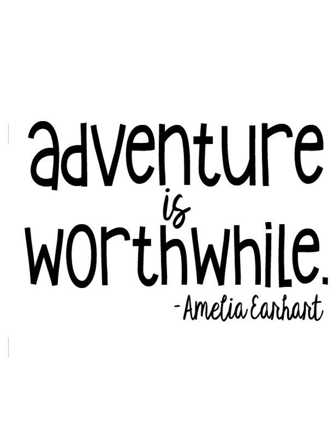 Adventure is Worthwhile Quote Print chalkboard digital wall Etsy France