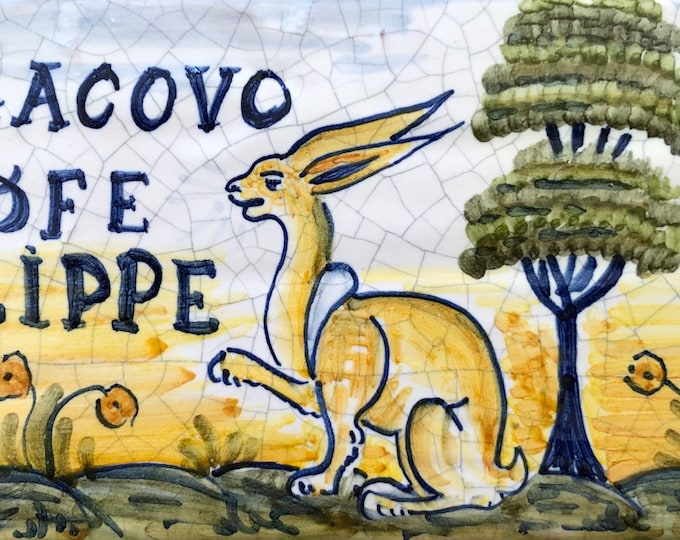 Felippe's Rabbit - San Donato Italian Ceramic Tile - 4 x 8 inch